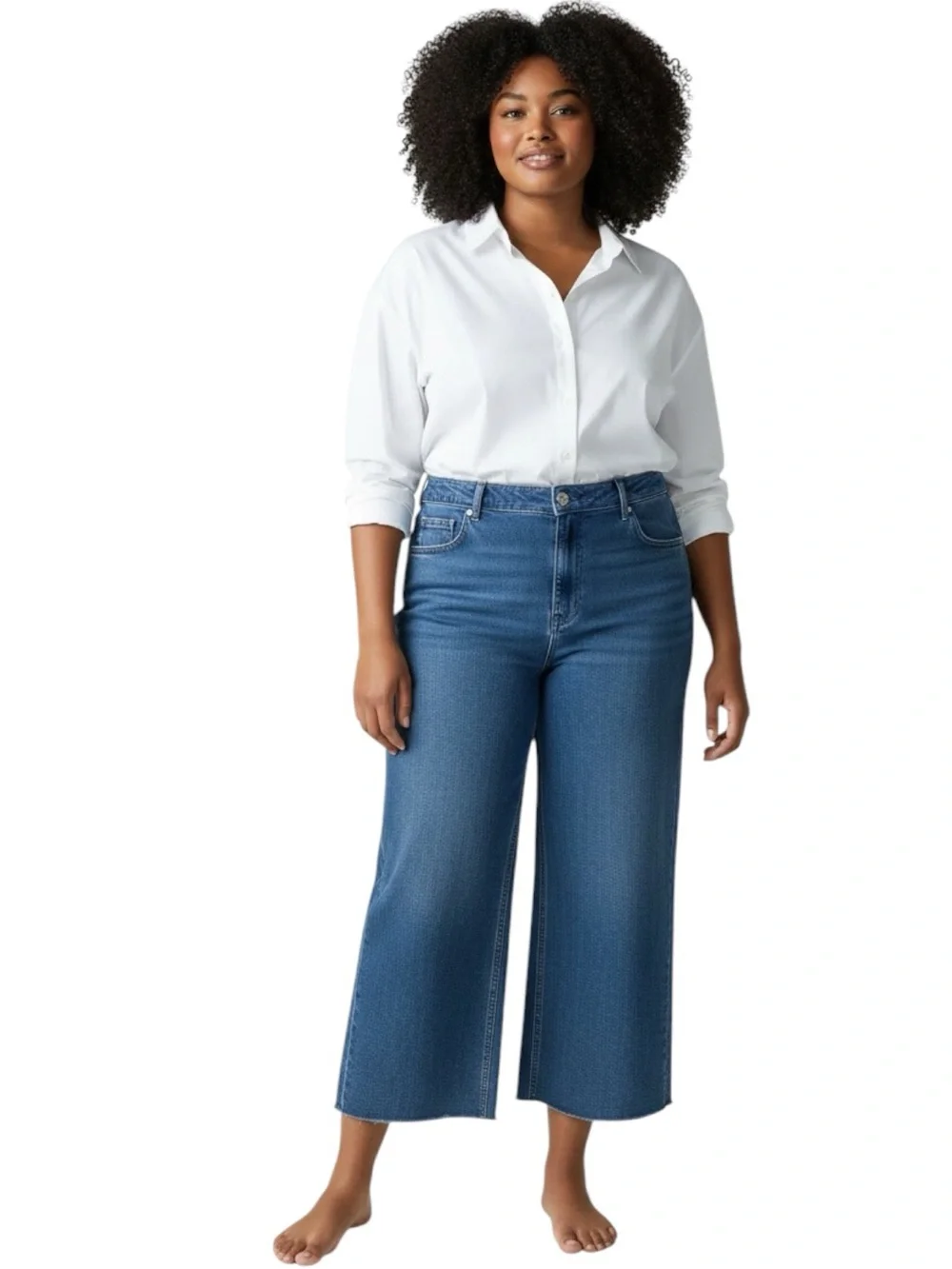 VINEYARD VINES High-Rise Straight Cropped Jeans in Medium Blue Size 32 — TRENDY! - Picture 2 of 12